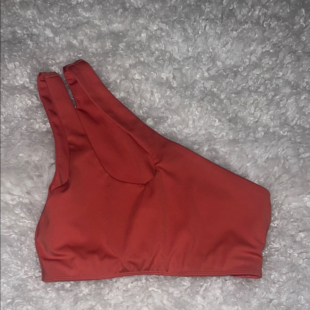 Reformation Stylish One-Shoulder workout bra and  Top